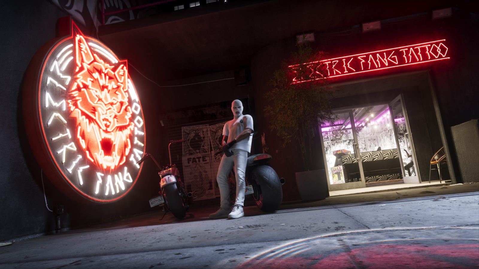 Electric Fang sign on the official screenshot “Electric Fang Tattoo Parlor 01”.